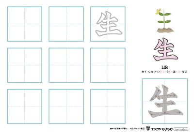 「生」の書き方練習